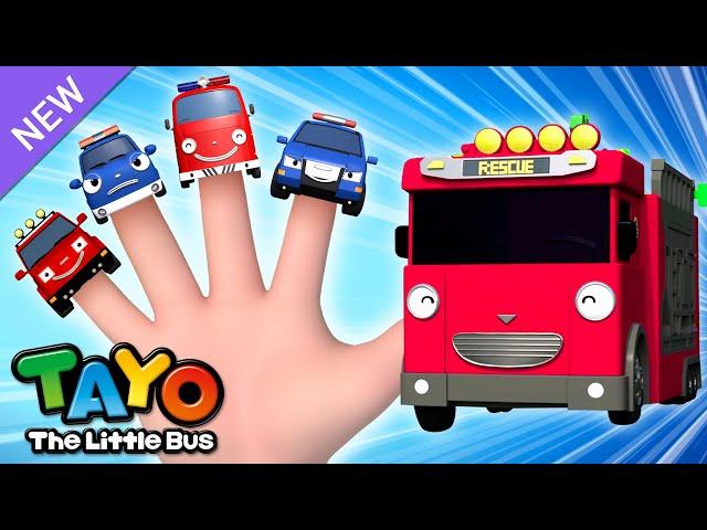 The Car Finger Family | Red Cars VS Blue Cars | Tayo Rescue Team Song | Tayo the Little Bus