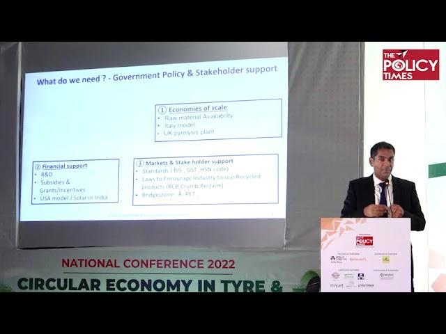 Mr  Vishesh Agarwal at the National Conference/Circular Economy in Tire & Rubber Recycling Industry