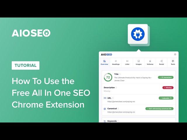 How To Use the FREE AIOSEO Chrome Extension