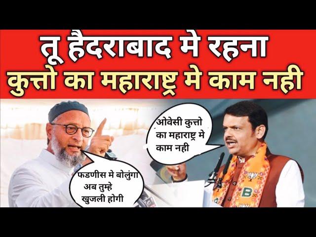 Devendra Fadnavis म्हणाले Asaduddin Owaisi महाराष्ट्र मध्ये कुत्र्याचं काय काम नाही तू हैदराबाद राहा