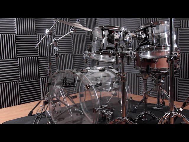 Pearl Drums Crystal Beat acrylic drum kit hands-on demo for Rhythm Magazine