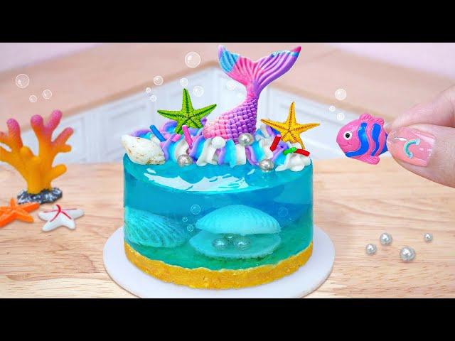 Fresh Miniature Ocean Mermaid Jelly Cake Decorating Idea for Summer  Miniature Jello Cake Recipe