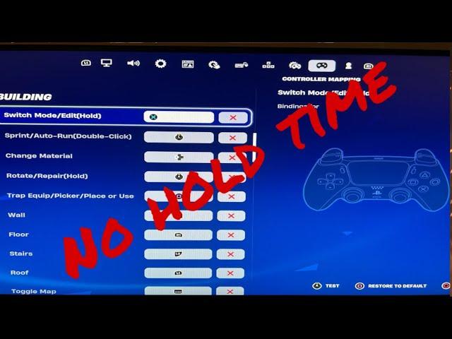 HOW TO REMOVE EDIT HOLD TIME ON CONTROLLER(Fortnite)