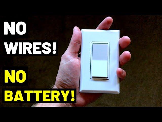 THIS LIGHT SWITCH HAS NO WIRES / BATTERY! See How It Works...(Smart Lighting Setup--PROS + CONS)