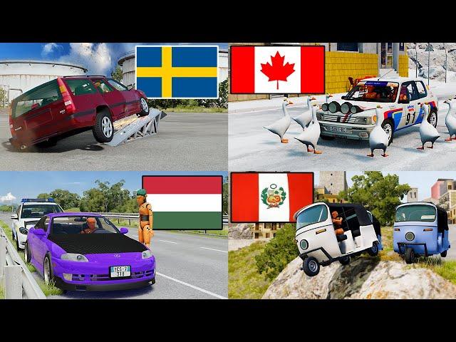 How countries/states drive in BeamNG (Part 7)