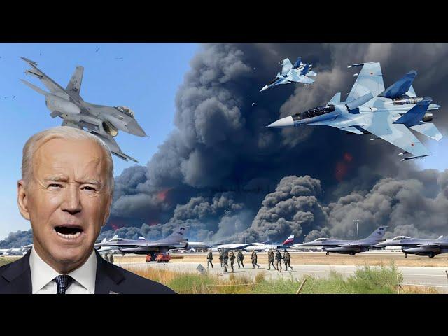 10 Minute Ago! Russia Attacks Air Base in Kiev and Destroys 12 US F16s That Had Just Landed