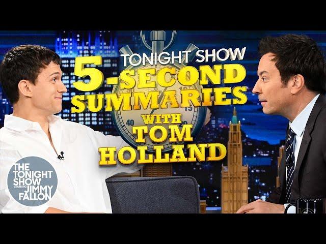 Jimmy Challenges Tom Holland to Recap Back to the Future, Fight Club and More in 5-Second Summaries