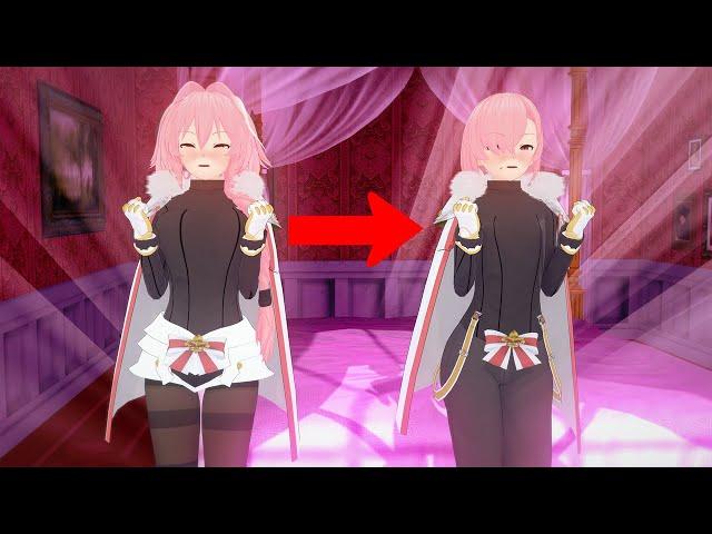 Kuro no Rider (Astolfo) girl to femboy TG TF gender transformation