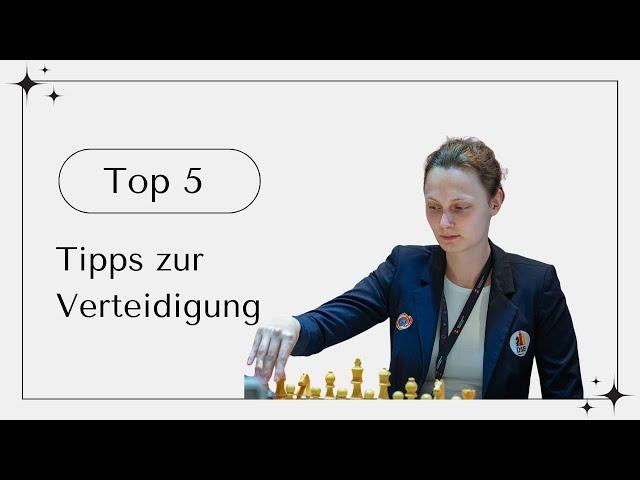 Meine Top 5 Tipps - Verteidigung | Josis Schachschule