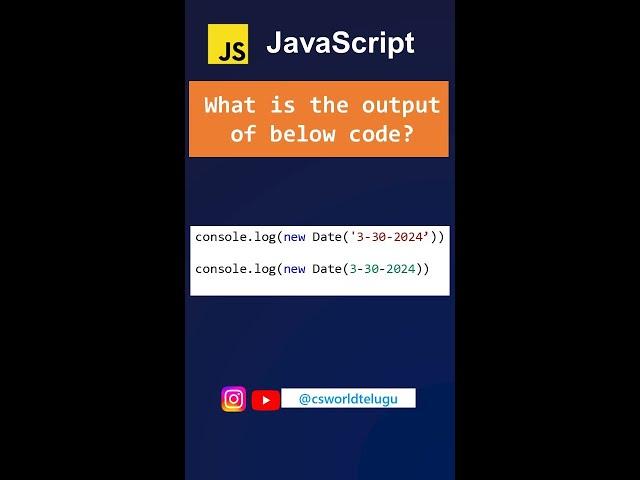 date object in javascript | objects in javaascript | javascript tutorials in telugu #csworldtelugu