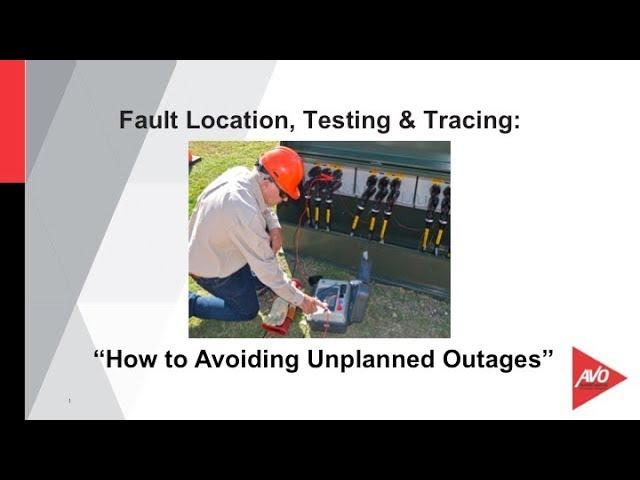 Cable Webinar 3   Cable Fault Location Testing & Tracing