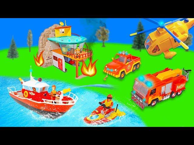 Fireman Sam all Fire Trucks Toys Unboxing Fire Station Toy Firefighter Sam Fire Engine Jupiter Truck