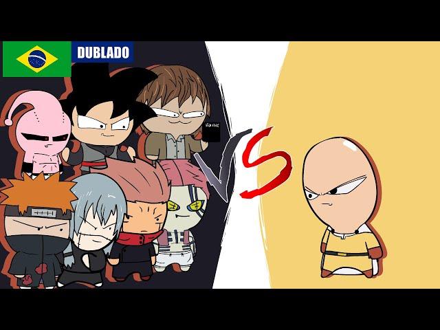 SAITAMA SE ENCONTRANDO COM TODOS OS PERSONAGENS DE ANIME DUBLADO COMPLETO