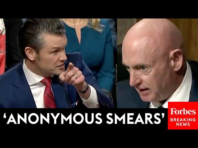 Pete Hegseth Has Tense Exchange With Mark Kelly As Senator Rapid-Fires Alleged Misconduct Incidents