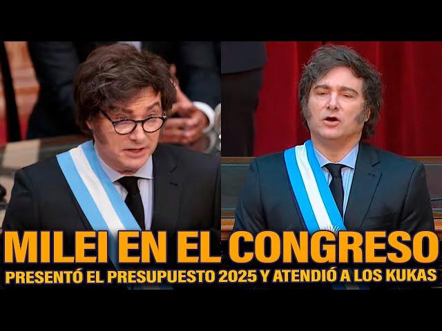 MILEI PRESENTÓ EL PRESUPUESTO 2025 Y ATENDIÓ A LOS KUKAS EN LA SALA | URGENTE MILEI