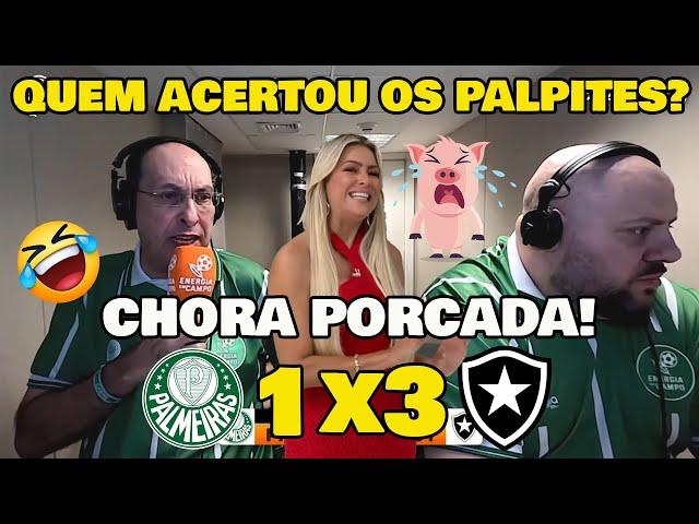 PALPITES: PALMEIRAS 1x3 BOTAFOGO - REAÇÕES ENERGIA 97 O BOTAFOGO ATROPELOU O PORCO!