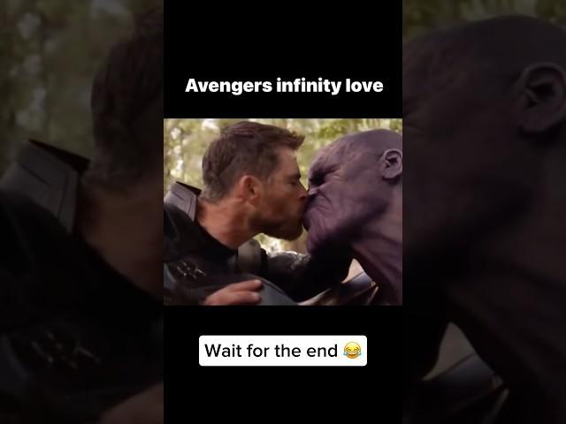 THOR KISSES THANOS?!  #comedy #funny #lol #ironman #marvel #avengers #thor