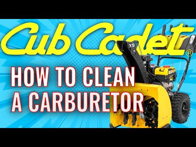 How to clean a carburetor - Cub Cadet Snow Blower 2x