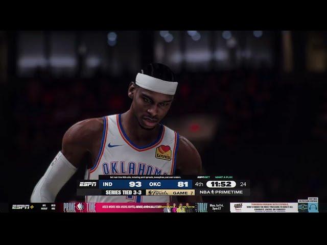 OKC Thunder vs Indiana Pacers Game 7 2025 NBA Finals Full Game June 21,2025 2K Live