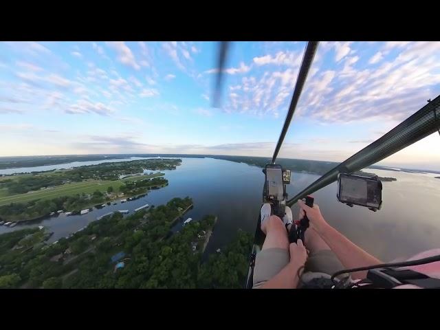 Nano Gyrocopter flight learning to fly