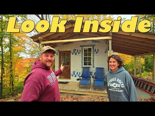 Our Cabin’s New Look—Did We Just Make a Big Mistake? Rustic Farmhouse Door Install & Shiplap Sealant