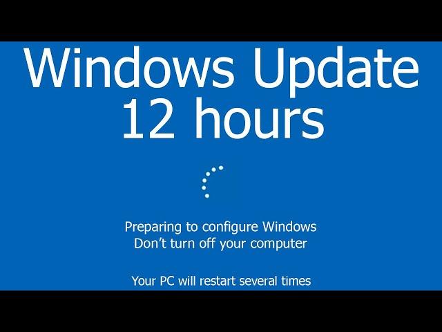 Windows Update Screen REAL COUNT 12 hours 4K Resolution