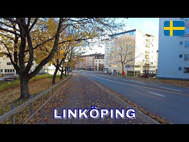 Linköping - Virtual Walking Tour in 4K - October 2022 - Sweden