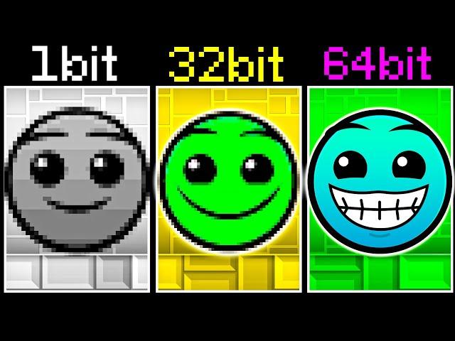 Custom Geometry Dash Faces but everytime more and more bits 8