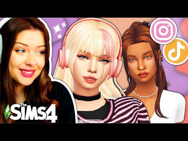 Creating Sims As INFLUENCERS on Different Platforms in The Sims 4 CAS