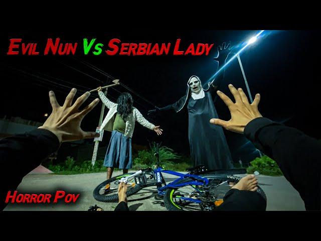 Serbian Dancing Lady vs Evil Nun | Horror pov | Flyingmeenaboi