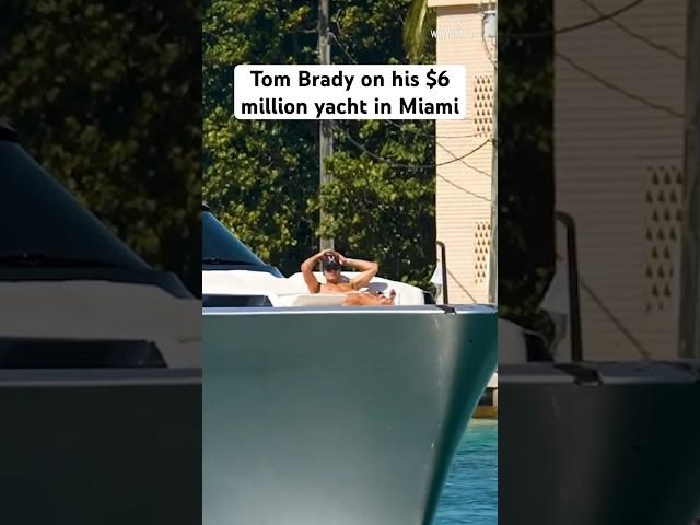 GOAT on a boat ️ (via wavyboats/TT) #tombrady #miami #yacht