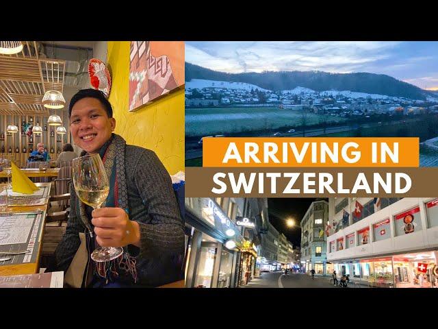 ARRIVING IN SWITZERLAND VLOG | Swiss Chocolates, Dinner & First Impressions