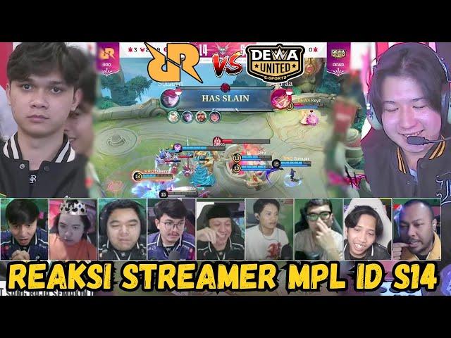 RRQ HOSHI PASTIKAN UPPER BRACKET? REAKSI STREAMER RRQ HOSHI VS DEWA UNITED INDONESIA MPL ID S14!