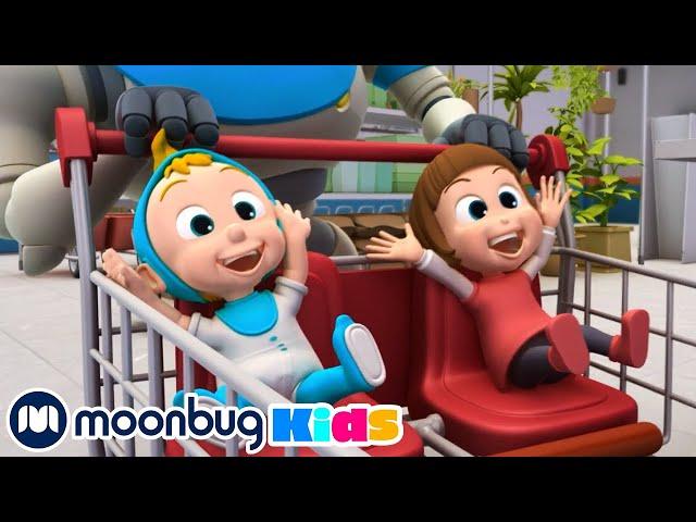 Baby Racer - Kids Video Subtitles | @ARPOTheRobot | Cartoons for Kids | Moonbug Literacy