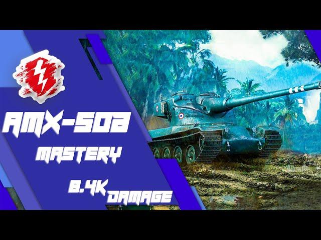 AMX 50 B  Veteran • 8403 DMG • 4 KILLS • WoT Blitz 