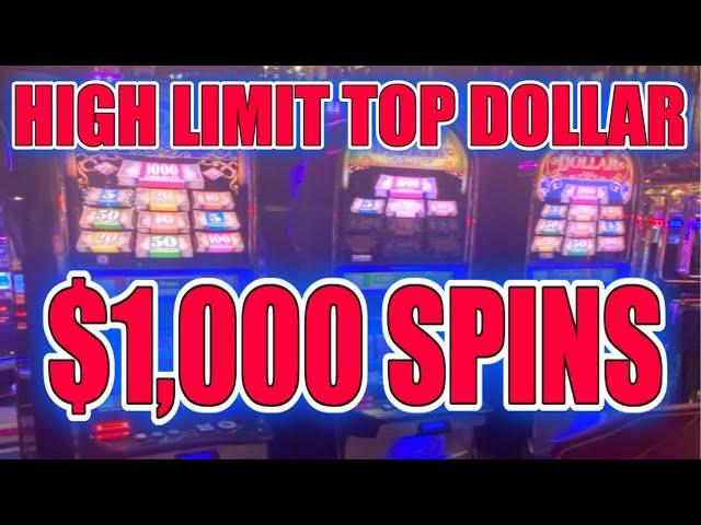 INSANE $1,000 SPINS!  SUPER HIGH LIMIT TOP DOLLAR SLOT JACKPOT IN LAS VEGAS!