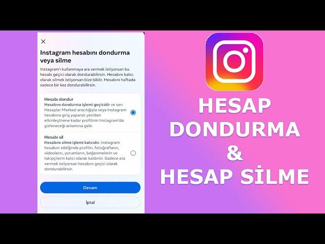 Instagram Hesap Dondurma & Silme [2023] GÜNCEL