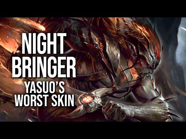 Nightbringer Yasuo lets the splash art down very, very badly || skin quick review #shorts