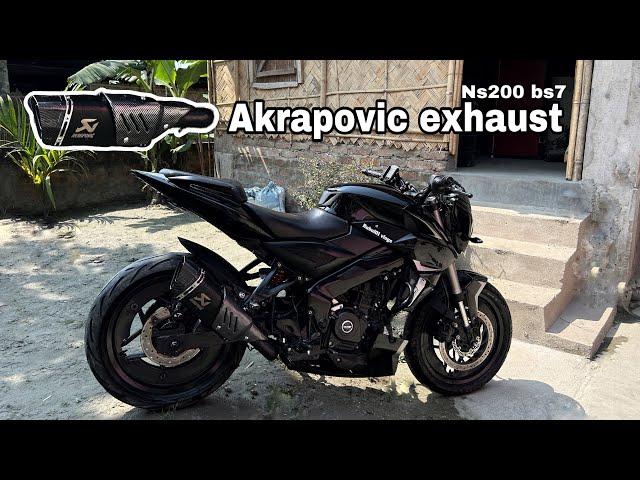 Akrapovic exhaust on NS200 BS7 BLACK BEAST