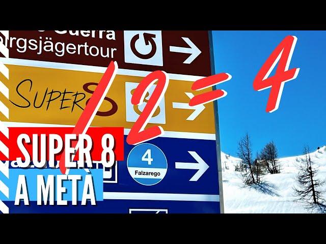 A SUPER 8 Ski Loop at the Dolomites' Cinque Torri Divided by Two Equals...Four?