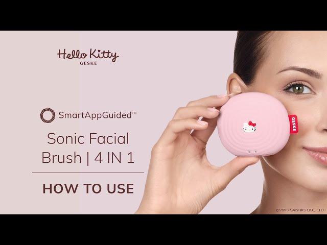 How to use GESKE x Hello Kitty - Sonic Facial Brush | 4 in 1