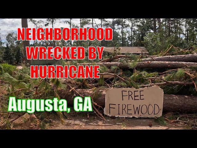 Hurricane Wrecks Augusta, GA Neighborhood 