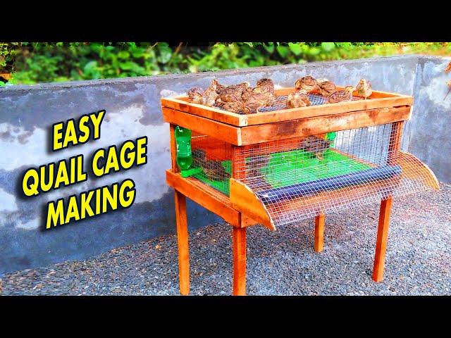 How To Make Quail Cage at Your Home Using Wood and Iron Net | Homemade Quail Cage