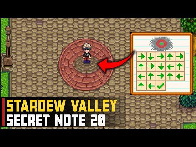 Green Arrows and Red Circle Note | Stardew Valley (Secret Note #20)