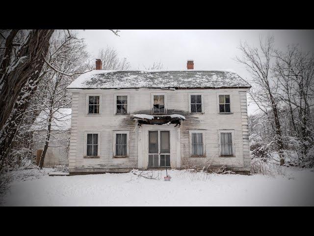 Exploring America's Oldest Abandoned Mansion in Snowstorm! | Found Weapons and Antiques From 1800s