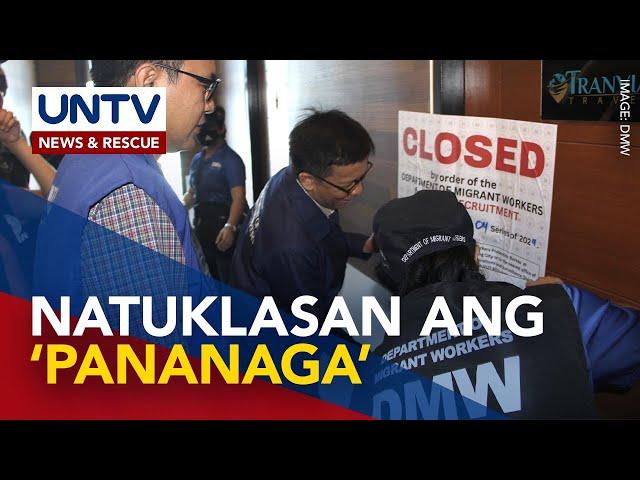 Travel agency, sinalakay ng DMW dahil sa umano’y illegal recruitment at ‘pananaga’ sa mga biktima