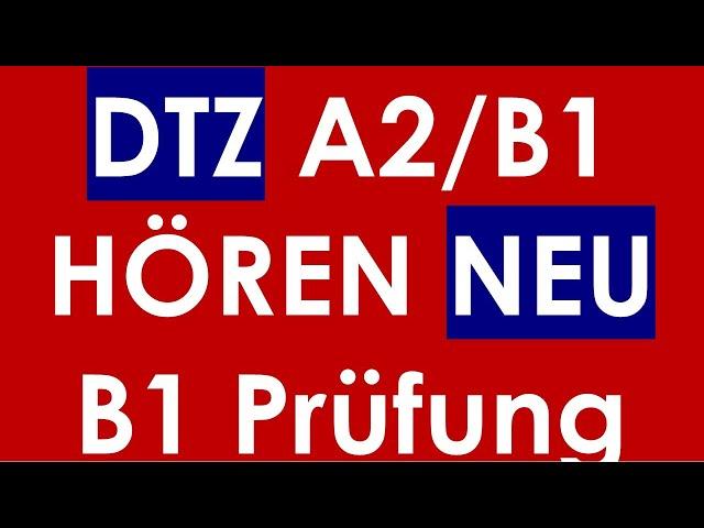 DTZ A2/B1, Hören, Prüfung B1 Neu 2025 #dtz #dtzb1 #dtzhören