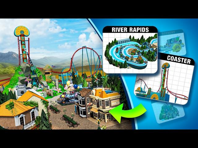 I Built a Theme Park with ONLY BLUEPRINTS! (Theme Park Tycoon 2)