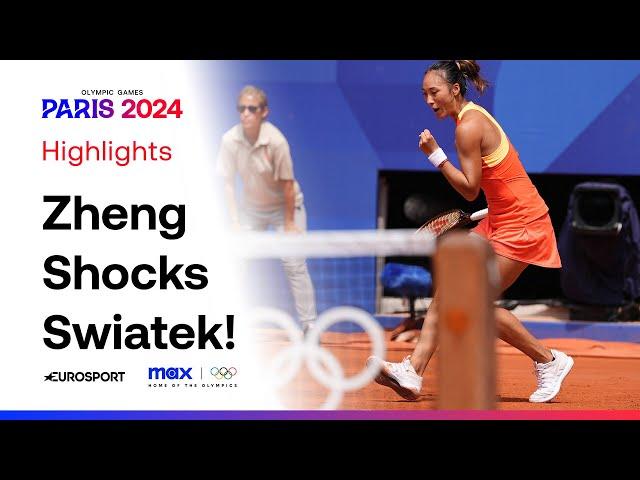 Zheng defeats Swiatek to become first Chinese tennis player to reach an Olympic FINAL  #Paris2024