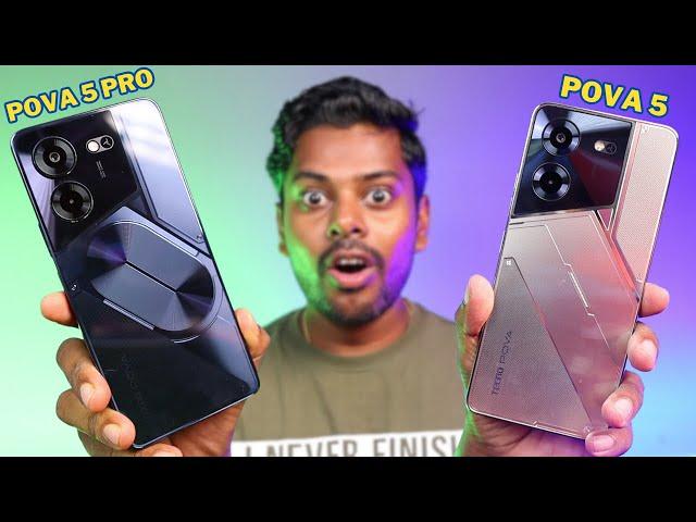 Tecno Pova 5 Pro 5G vs Tecno Pova 5 Full Comparison | BGMI, Camera, Battery, Charging